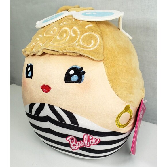 Barbie Cuutopia Felt Sunglasses Chevron Swimsuit 10 in. Squish Plush Toy Mattel - Picture 5 of 16